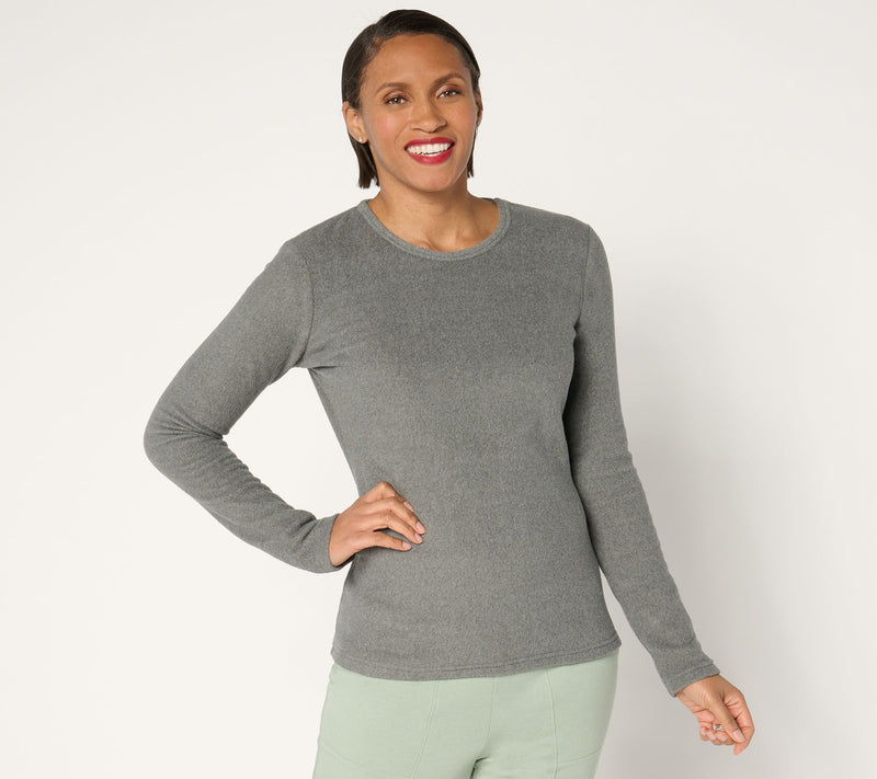Cuddl Duds Base Layers Fleecewear with Stretch Long Sleeve Top — View 9