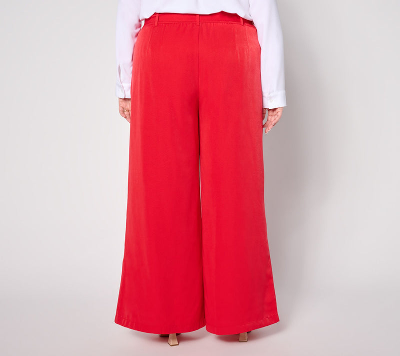 Studio Park x Shawn Killinger Petite Pleated Wide Leg Pant with Self Belt — View 6