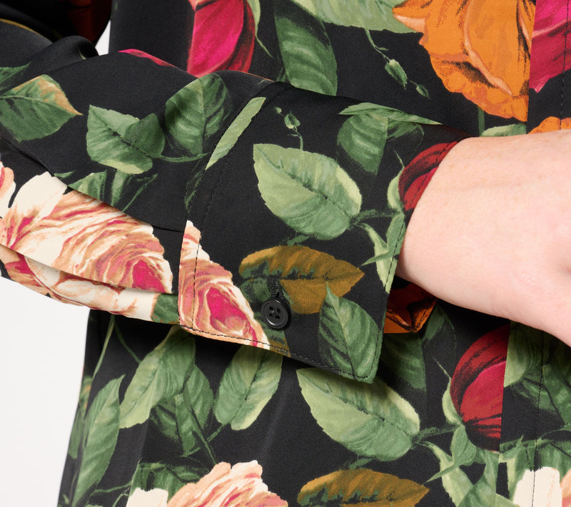 nicole by Nicole Miller Printed Long Sleeve Blouse — View 12