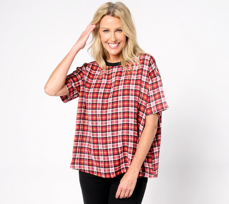 nicole by Nicole Miller Short Sleeve Crewneck Top — View 5