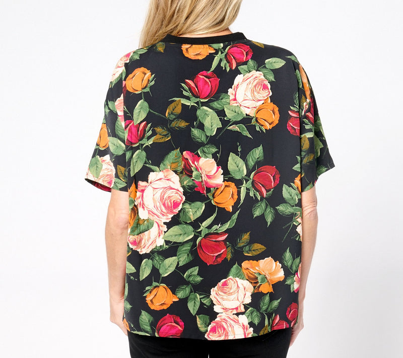 nicole by Nicole Miller Short Sleeve Crewneck Top — View 10