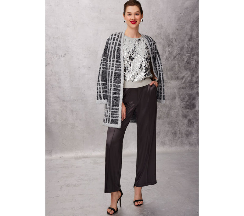 Isaac Mizrahi Live! Petite Always Isaac Sparkle Eyelash Yarn Sweater — View 8
