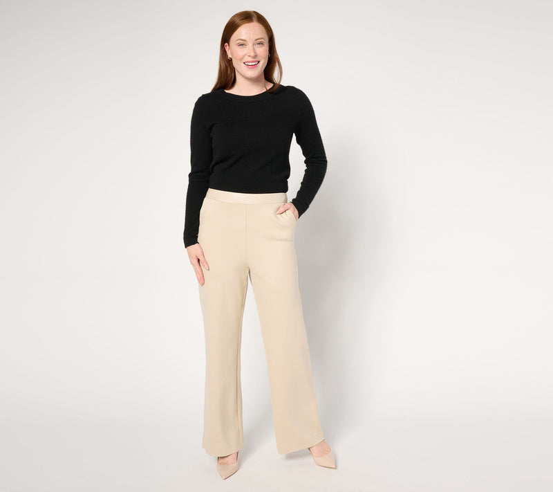 nicole by Nicole Miller Regular Stretch Ponte Wide Leg Pant — View 7