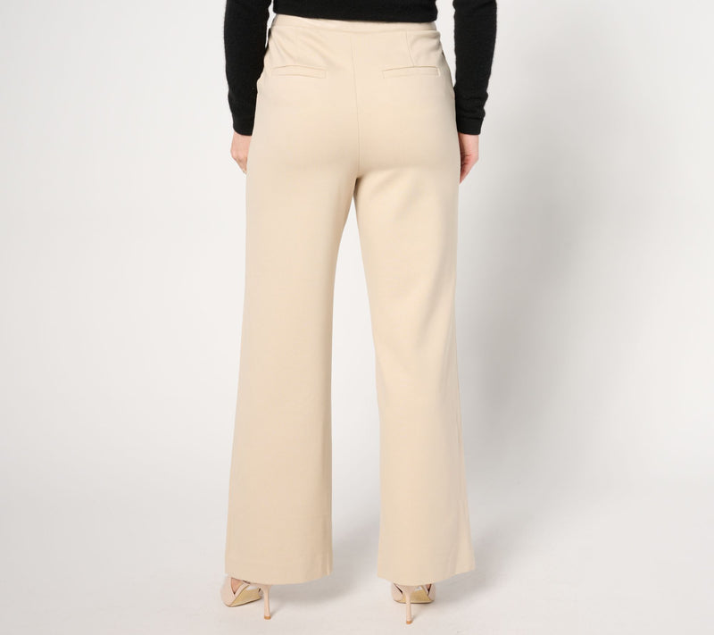 nicole by Nicole Miller Regular Stretch Ponte Wide Leg Pant — View 6