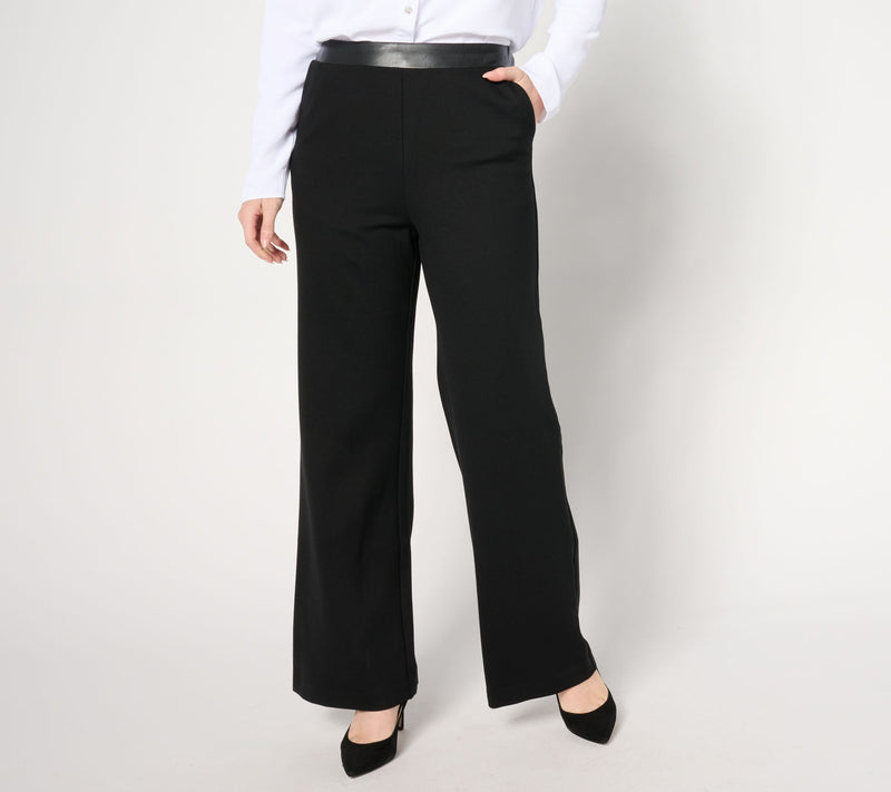 nicole by Nicole Miller Regular Stretch Ponte Wide Leg Pant — View 5