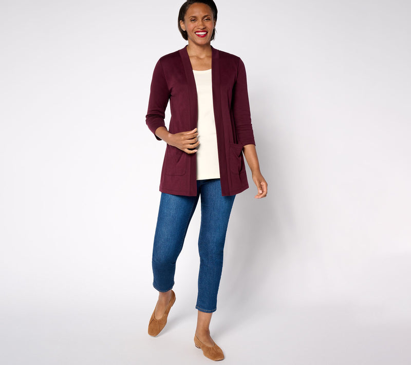 Isaac Mizrahi Live! Petite Essentials Pima Cotton Layered Look — View 14