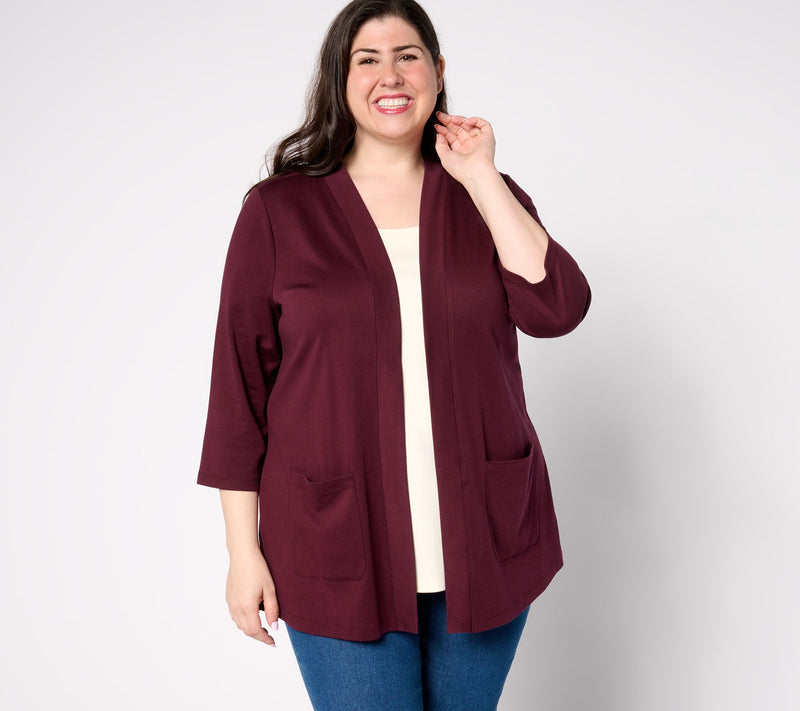 Isaac Mizrahi Live! Petite Essentials Pima Cotton Layered Look — View 12