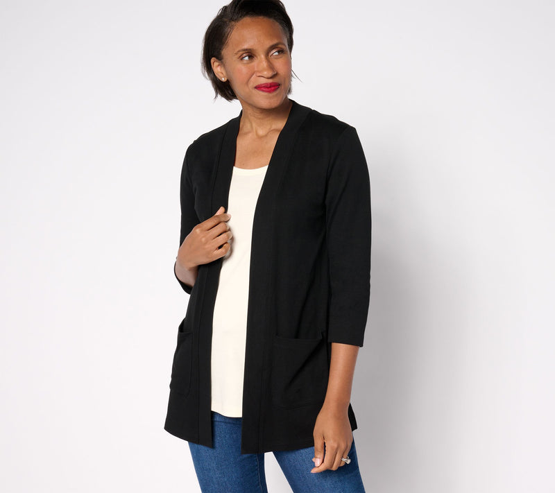Isaac Mizrahi Live! Petite Essentials Pima Cotton Layered Look — View 11