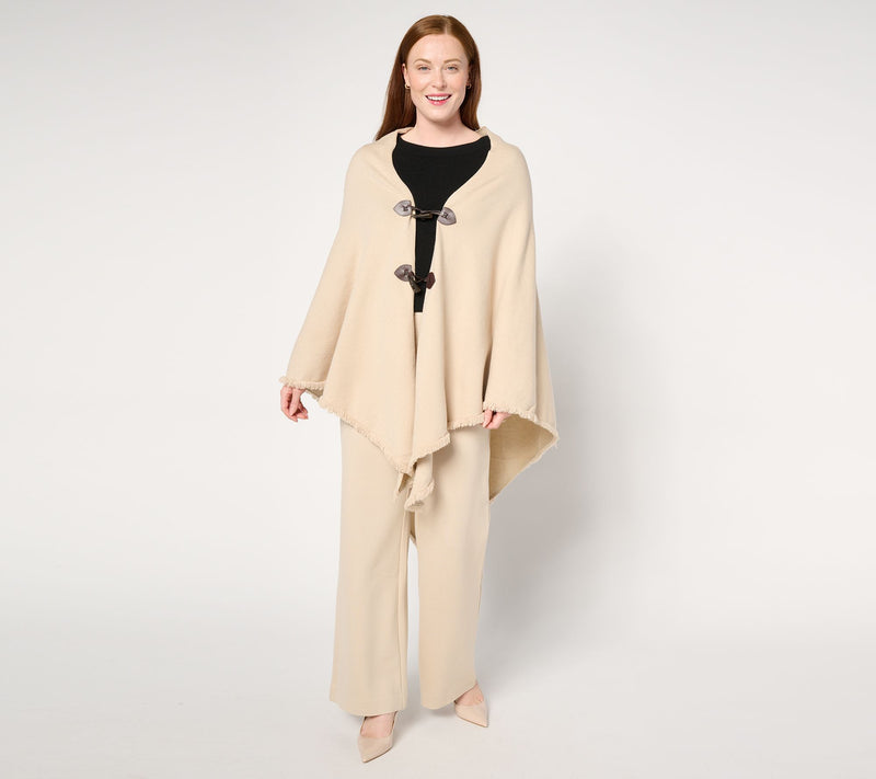 nicole by Nicole Miller Sweater Knit Wrap with Closure — View 6