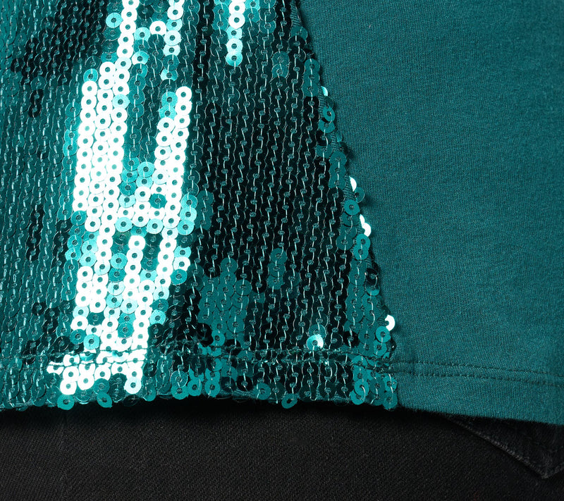 Denim & Co. Sequin Front Scoop Neck Tank Top — View 13