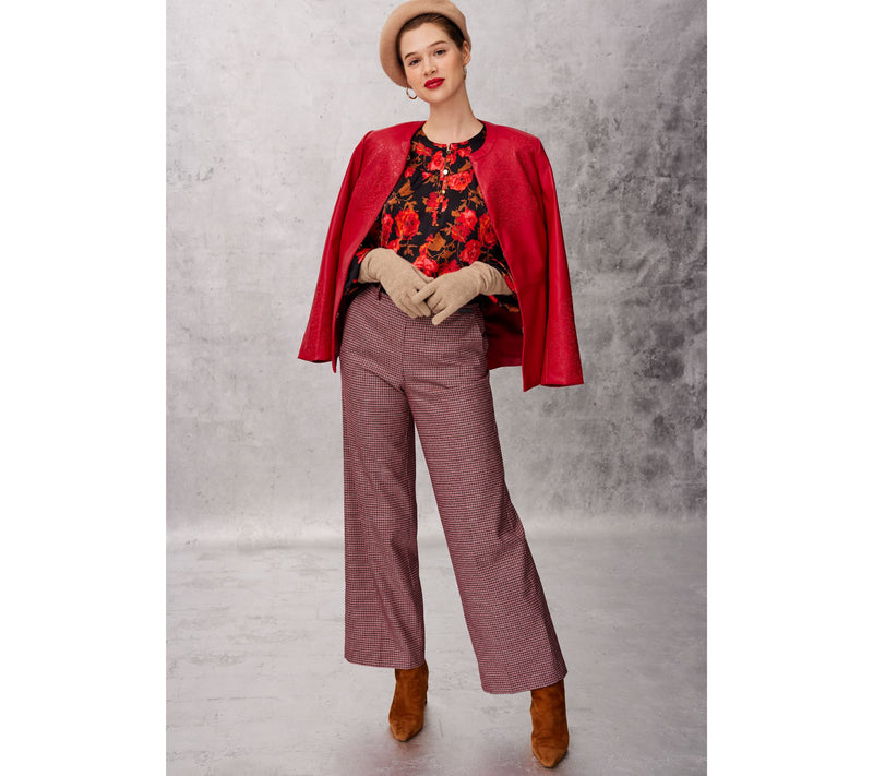 Isaac Mizrahi Live! Regular Plaid Wide Leg Pants with Shine — View 12