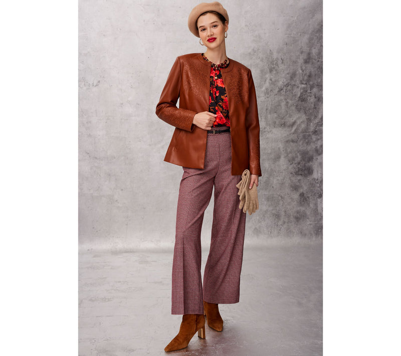 Isaac Mizrahi Live! Tall Plaid Wide Leg Pants with Shine — View 13