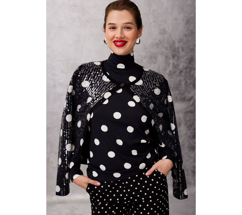 Isaac Mizrahi Live! Printed Long-Sleeve Turtleneck — View 15