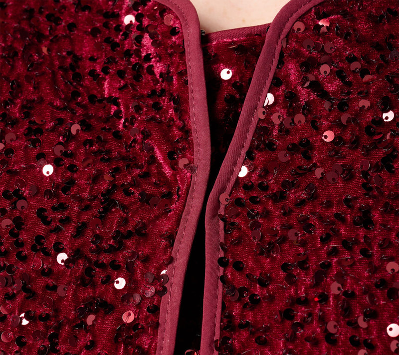 nicole by Nicole Miller Sequined Velvet Blazer — View 13