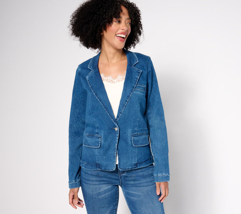 nicole by Nicole Miller Dream Denim Blazer — View 3
