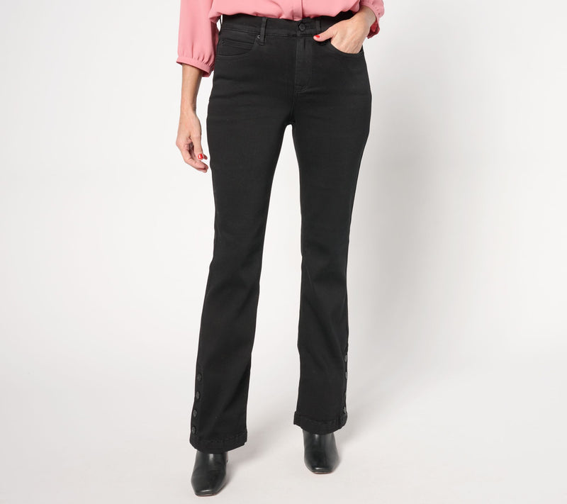 nicole by Nicole Miller Regular_Snapped High Rise Bootcut Jean — View 5