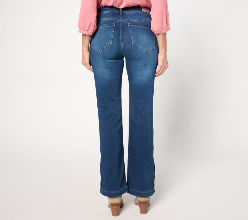 nicole by Nicole Miller Petite Snapped High Rise Bootcut Jean — View 6