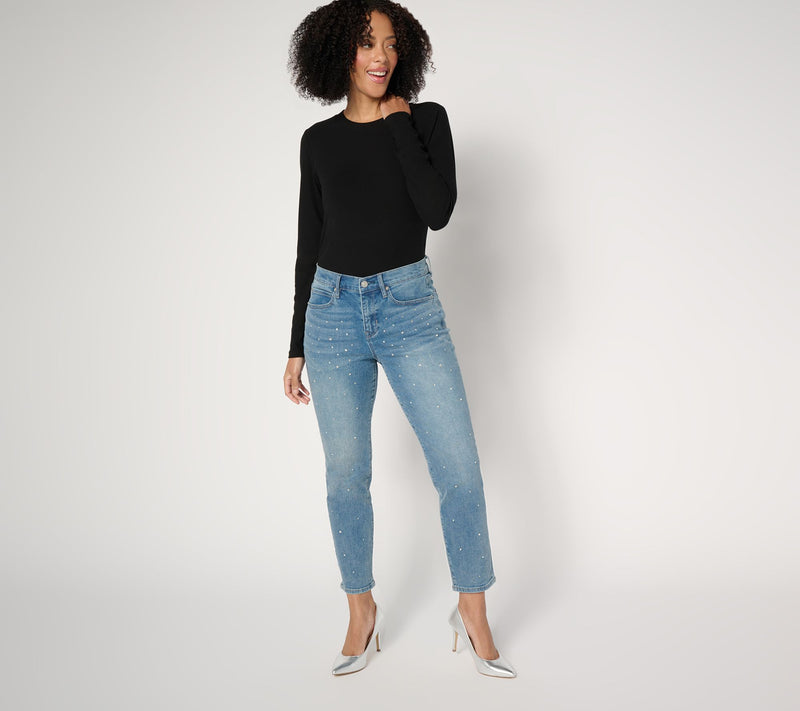 nicole by Nicole Miller Regular Skinny Jeans - Indigo — View 6