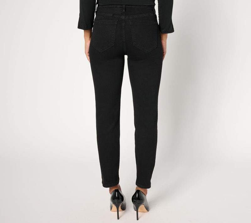 nicole by Nicole Miller Regular Bling Skinny Jeans - Black — View 4