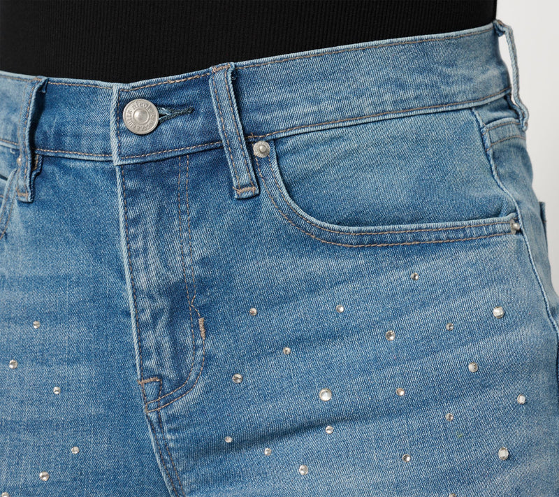 nicole by Nicole Miller Petite Bling Skinny Jeans - Indigo — View 7