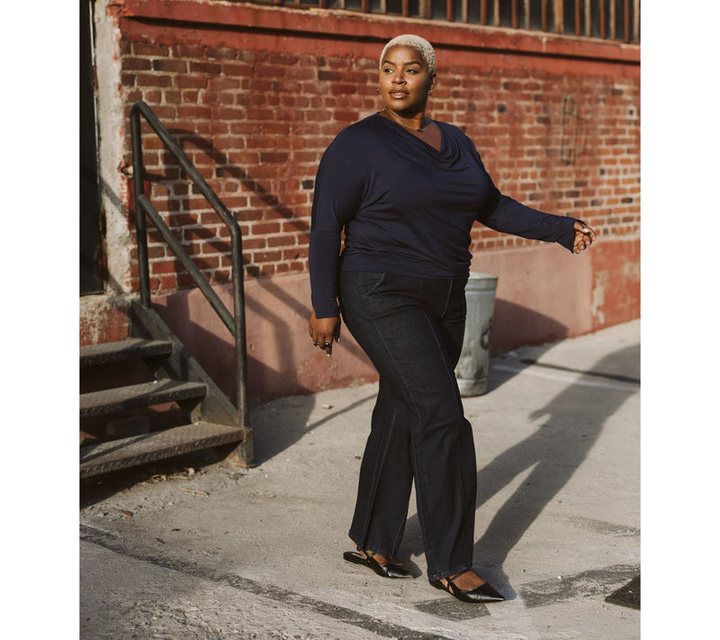 Me by Jennie Garth Charlie Cowl Neck Knit Top — View 7