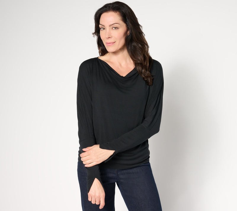 Me by Jennie Garth Charlie Cowl Neck Knit Top — View 13