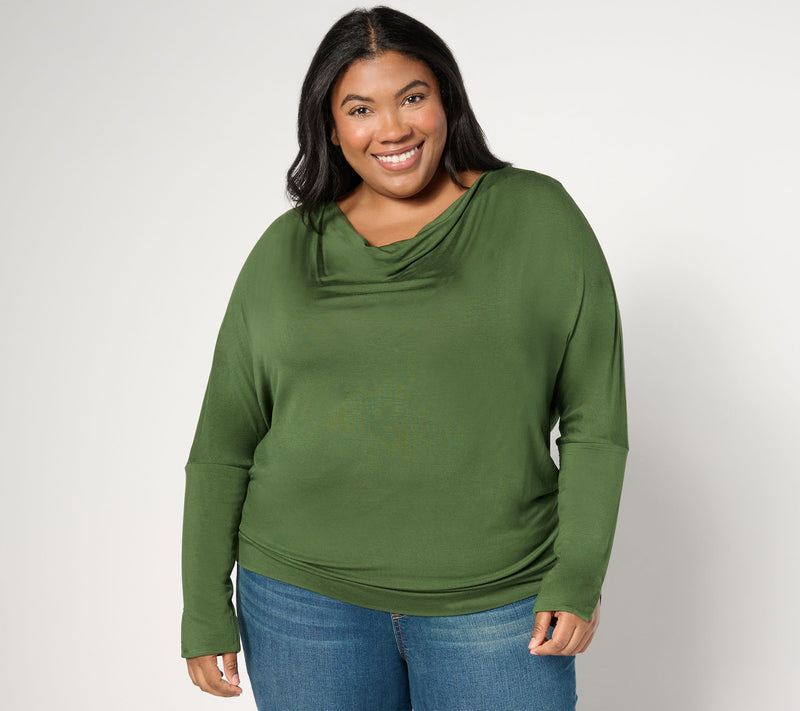 Me by Jennie Garth Charlie Cowl Neck Knit Top — View 15