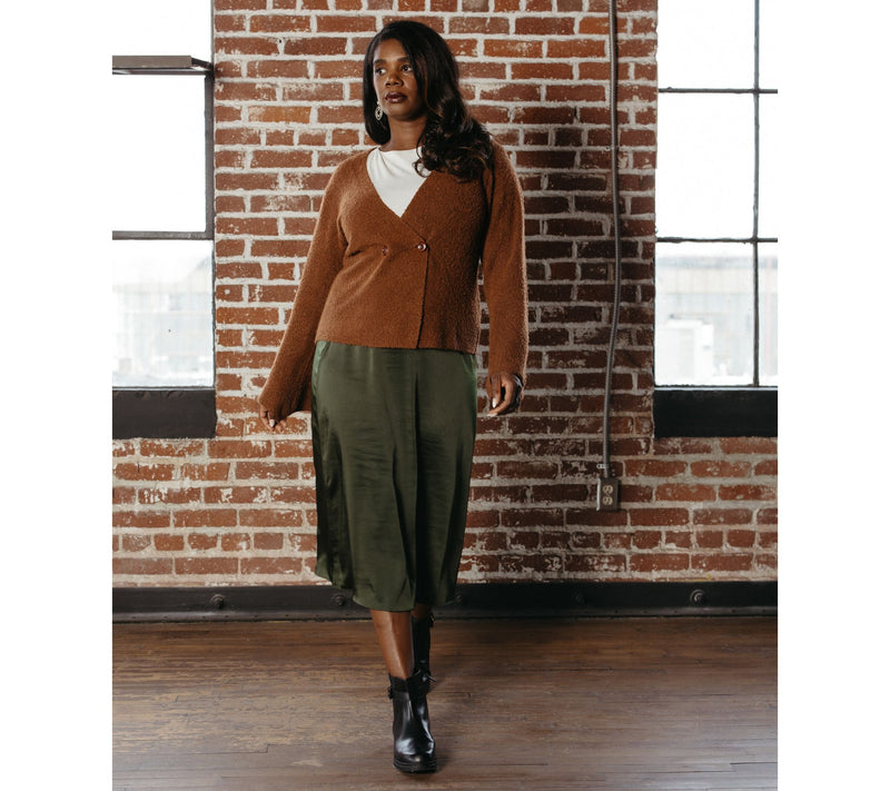Me by Jennie Garth Petite Brookline Satin Midi Skirt — View 12