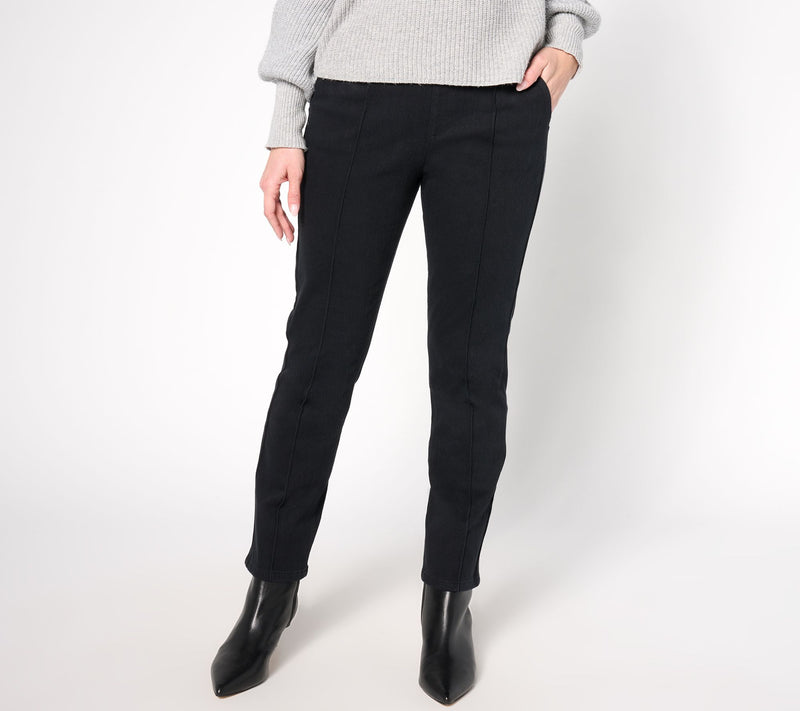 Isaac Mizrahi Live! Tall Knit Denim Straight Leg Trouser Jeans — View 12
