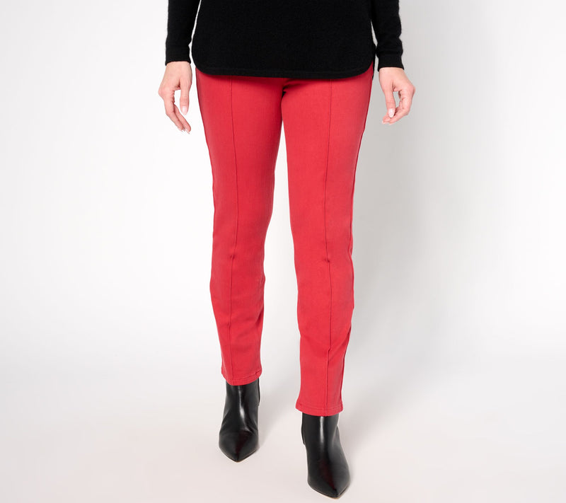 Isaac Mizrahi Live! Tall Knit Denim Straight Leg Trouser Jeans — View 13