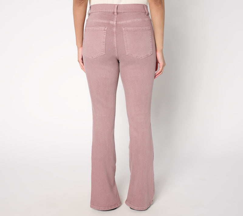 Isaac Mizrahi Live! Regular Colored Denim Slim Bootcut Jeans w/ Slits — View 4