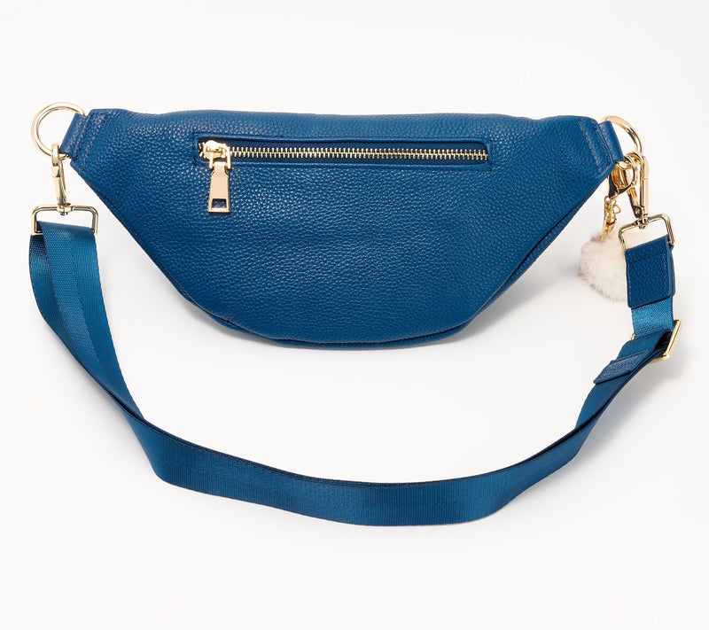 Pom Pom London Leather Bum Bag with Fashion Straps — View 24