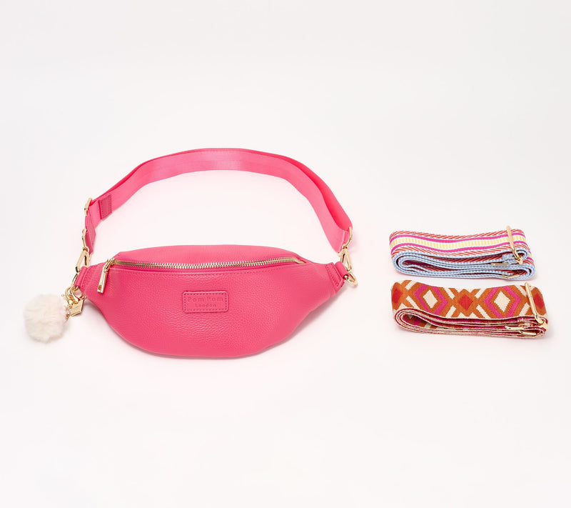 Pom Pom London Leather Bum Bag with Fashion Straps — View 11