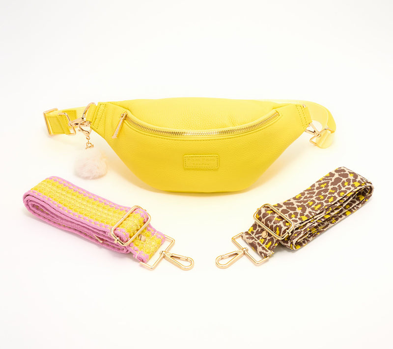 Pom Pom London Leather Bum Bag with Fashion Straps — View 23