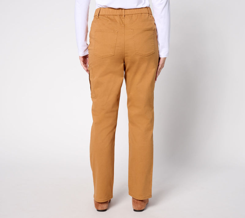 Denim & Co. Regular EasyWear Twill Straight Leg Cargo Pant — View 9