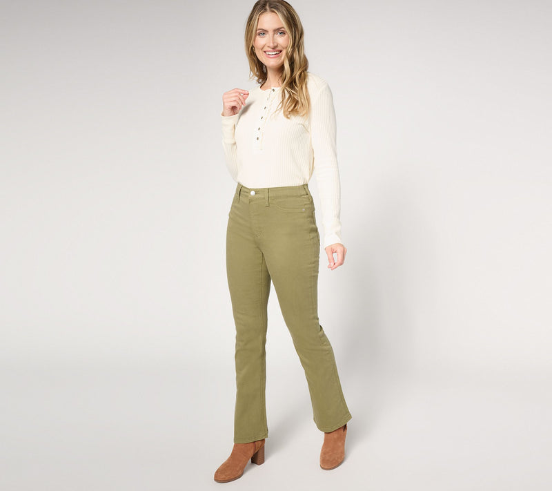 Denim & Co. Regular Color Easy Stretch Baby Bootcut Jean — View 3