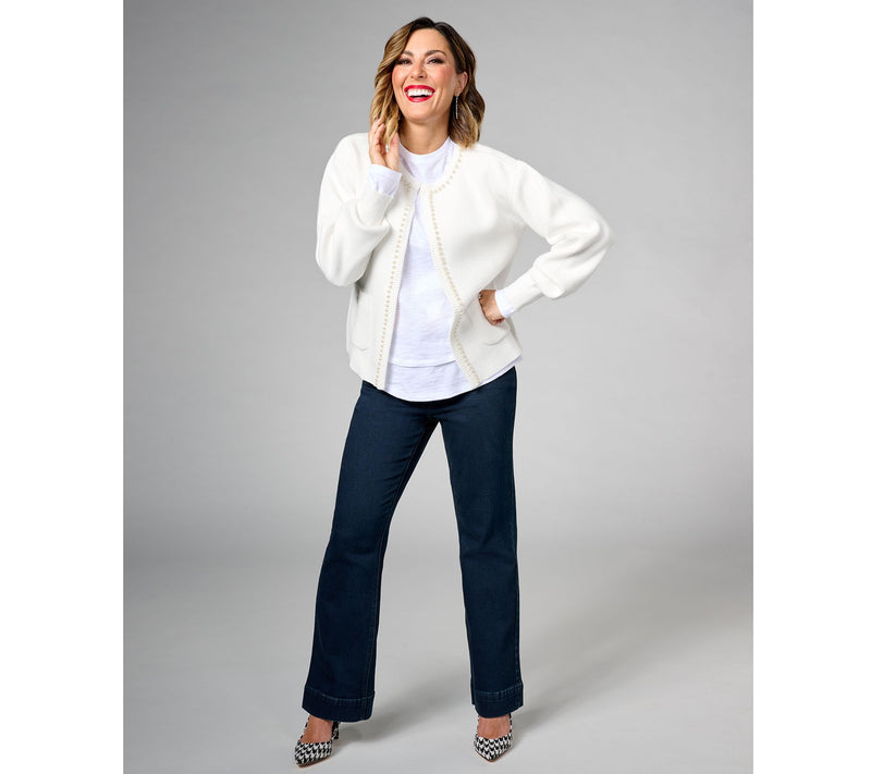 Studio Park x Amy Stran Pearl Embellished Cardigan — View 11