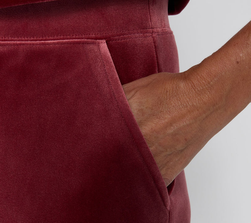Denim & Co. Regular Knit Velvet Full Length Wide Leg Pant — View 12