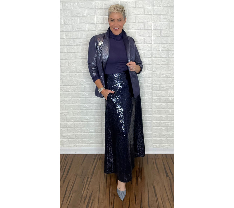 Joan Rivers Red Carpet Petite Sequin Maxi Skirt — View 7