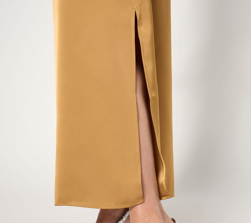 Destination 365 Regular Sleeveless Satin Midi Slip Dress — View 4