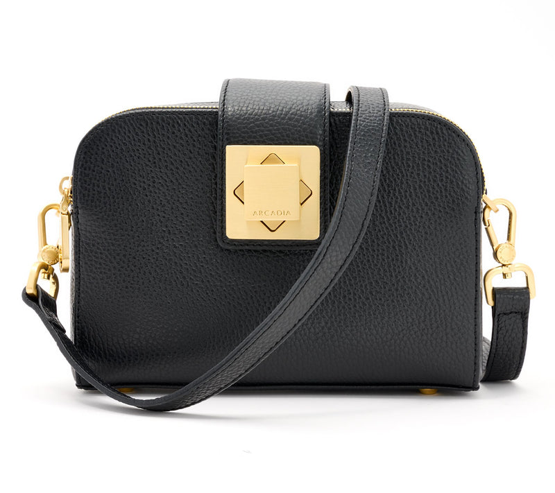 Arcadia Leather Turn Lock Giordana Crossbody — View 6