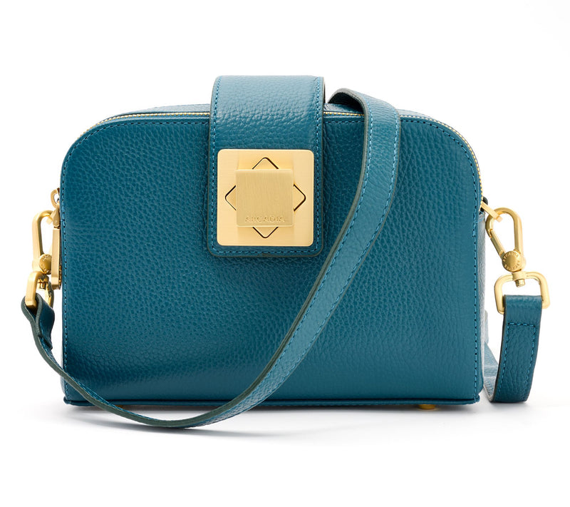 Arcadia Leather Turn Lock Giordana Crossbody — View 10