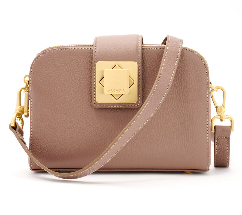 Arcadia Leather Turn Lock Giordana Crossbody — View 8