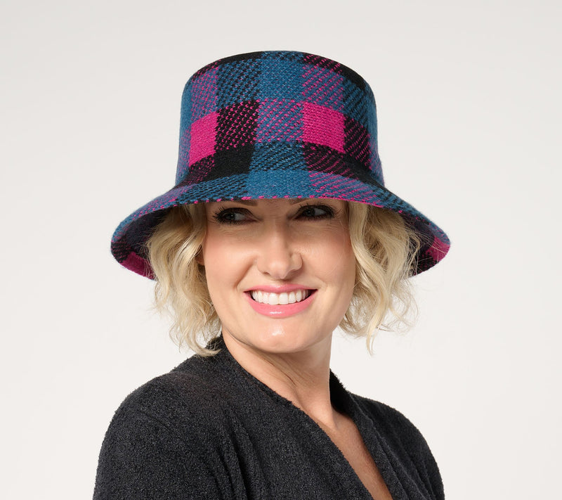 San Diego Hat Co. Dixieland Wool Blend Plaid Bucket Hat — Main view