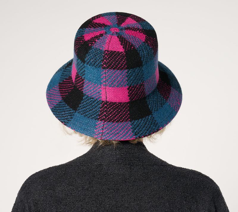 San Diego Hat Co. Dixieland Wool Blend Plaid Bucket Hat — View 2