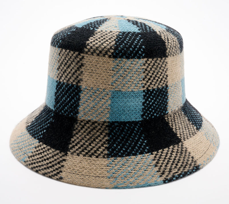 San Diego Hat Co. Dixieland Wool Blend Plaid Bucket Hat — View 4
