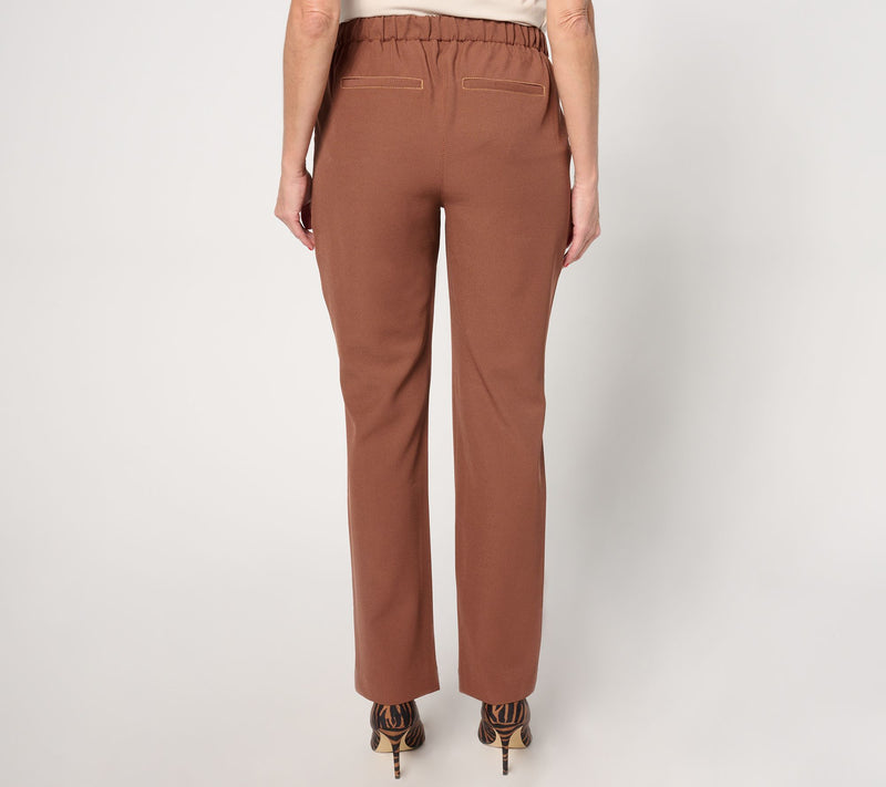 Isaac Mizrahi Live! Regular Estate Timeless Twill Straight Leg Pants — View 11