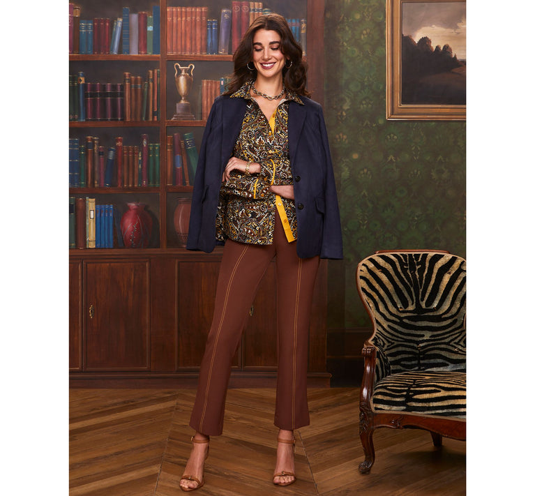 Isaac Mizrahi Live! Petite Estate Timeless Twill Straight Leg Pants — View 15