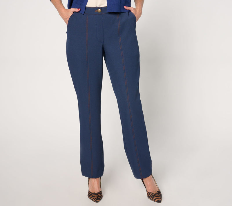 Isaac Mizrahi Live! Tall Estate Timeless Twill Straight Leg Pants — View 5