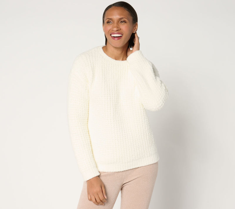 Barefoot Dreams CozyChic Waffle Pullover — View 7
